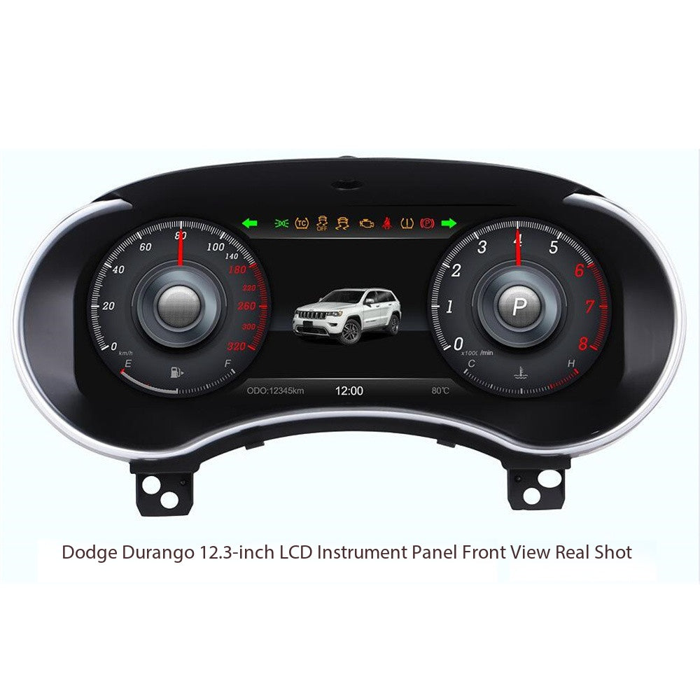 12.3 Inch LCD Digital Instrument Cluster for Dodge Durango 2011-2020, Built-in CarPlay