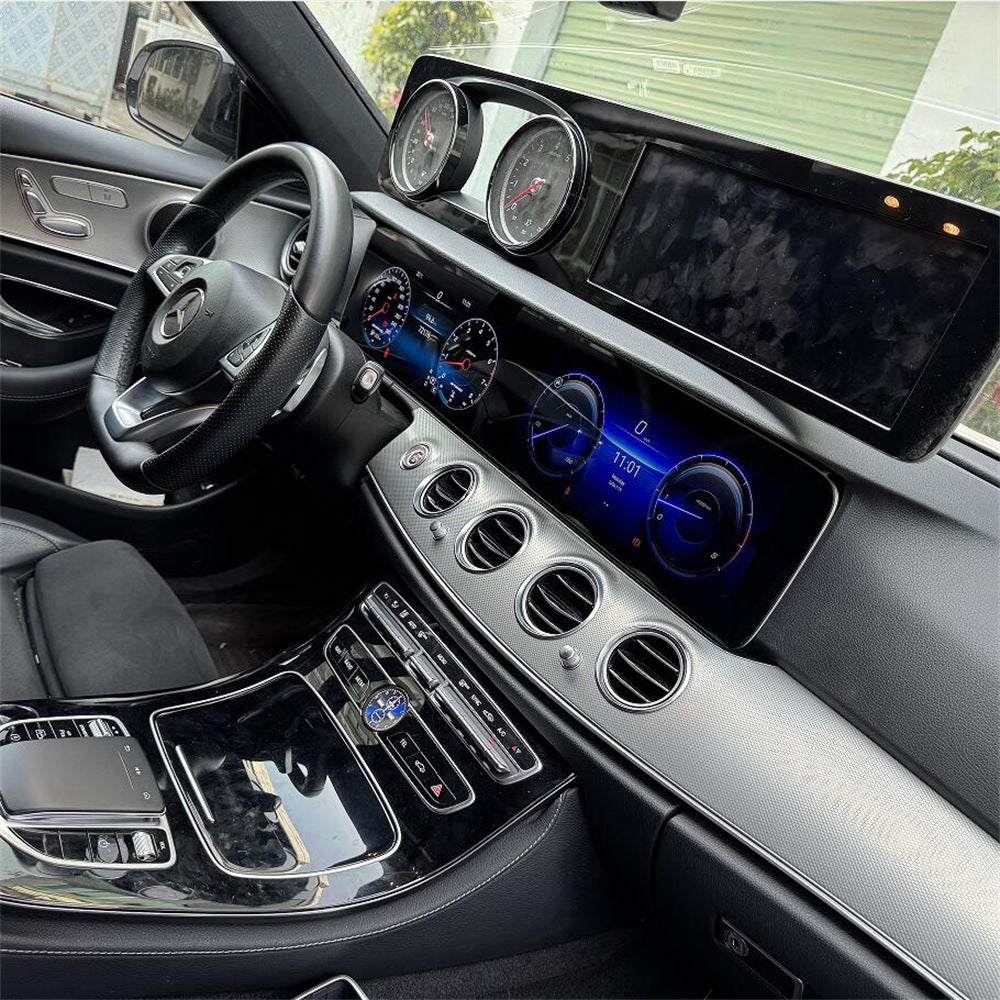 12.3 Inches for Mercedes-Benz E200 E300 W213 2016-2018 Android Navigation Instrument Dual Screen