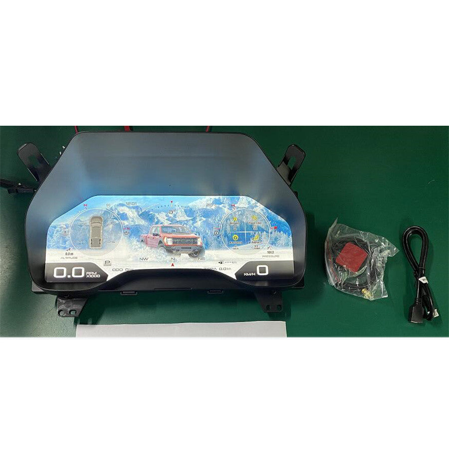 12.3 Inch Car LCD Dashboard Speed Meter Linux System Digital Dash Cluster for Ford F150 2015-2021