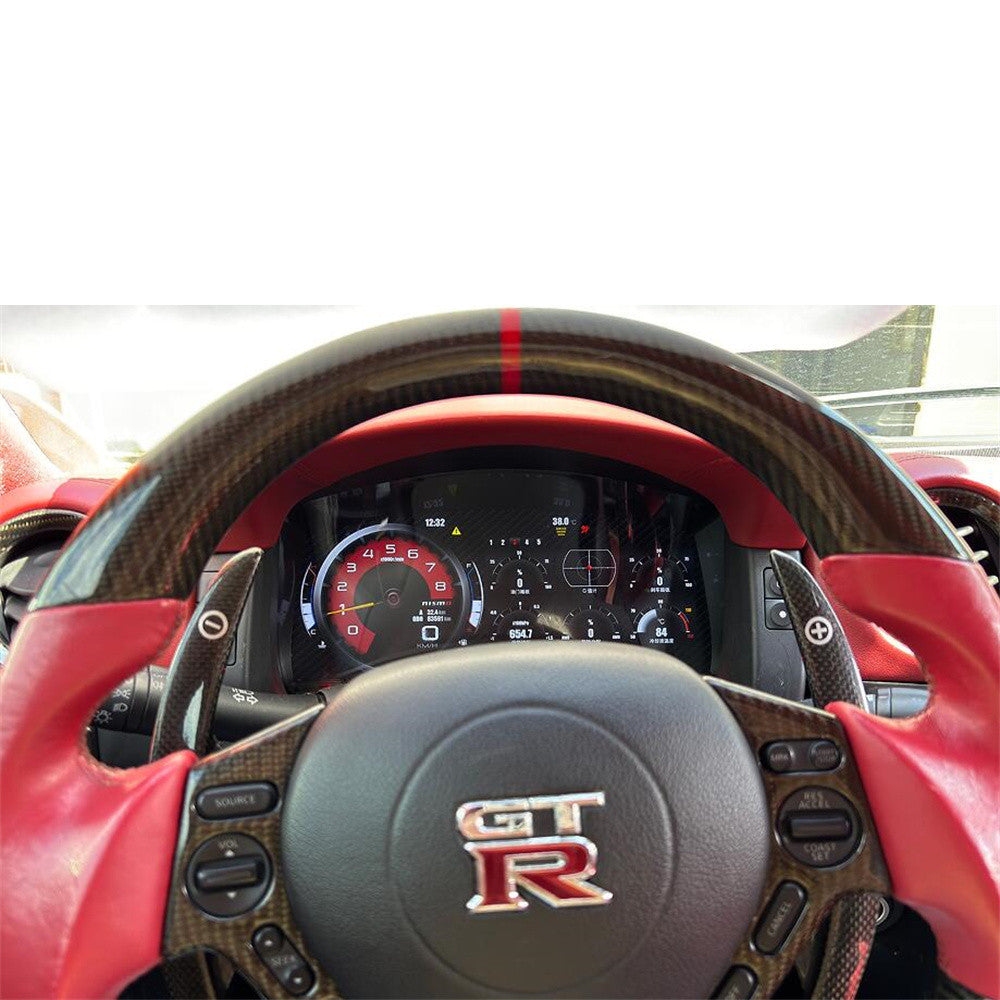 12.3" LCD Dashboard Panel Virtual Instrument Cluster Speedometer Car Odometer for Nissan GTR R35 2009-2022