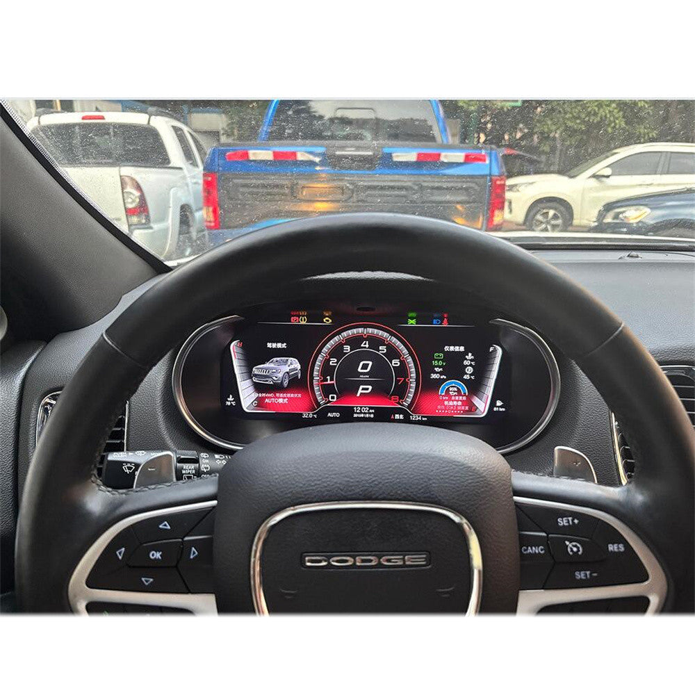 12.3 Inch LCD Digital Instrument Cluster for Dodge Durango 2011-2020, Built-in CarPlay