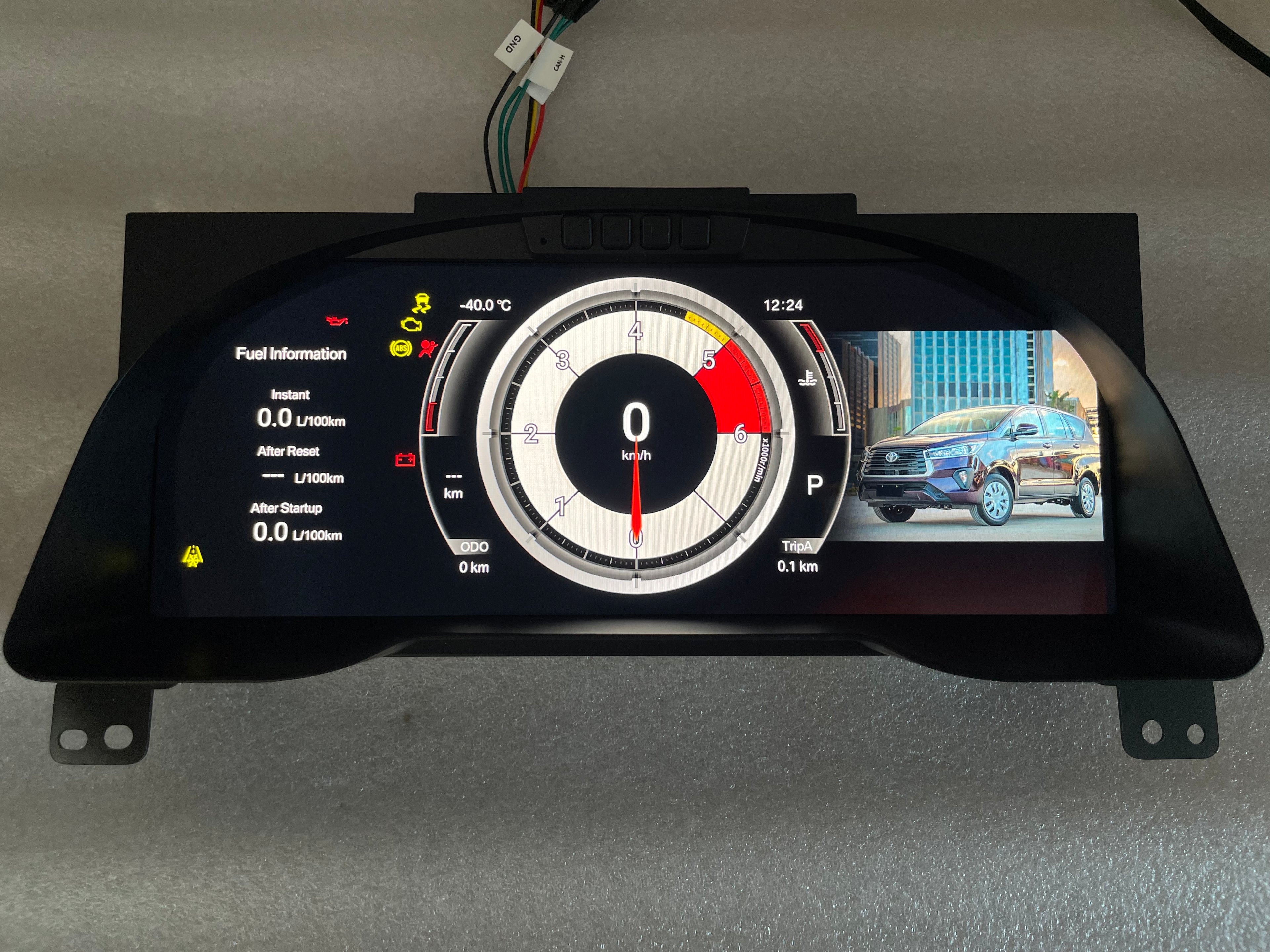 12.3 Inch LCD Cluster Linux For Toyota Innova 2016-2023 Speedometer Panel Digital Dashboard Instrument Cluster