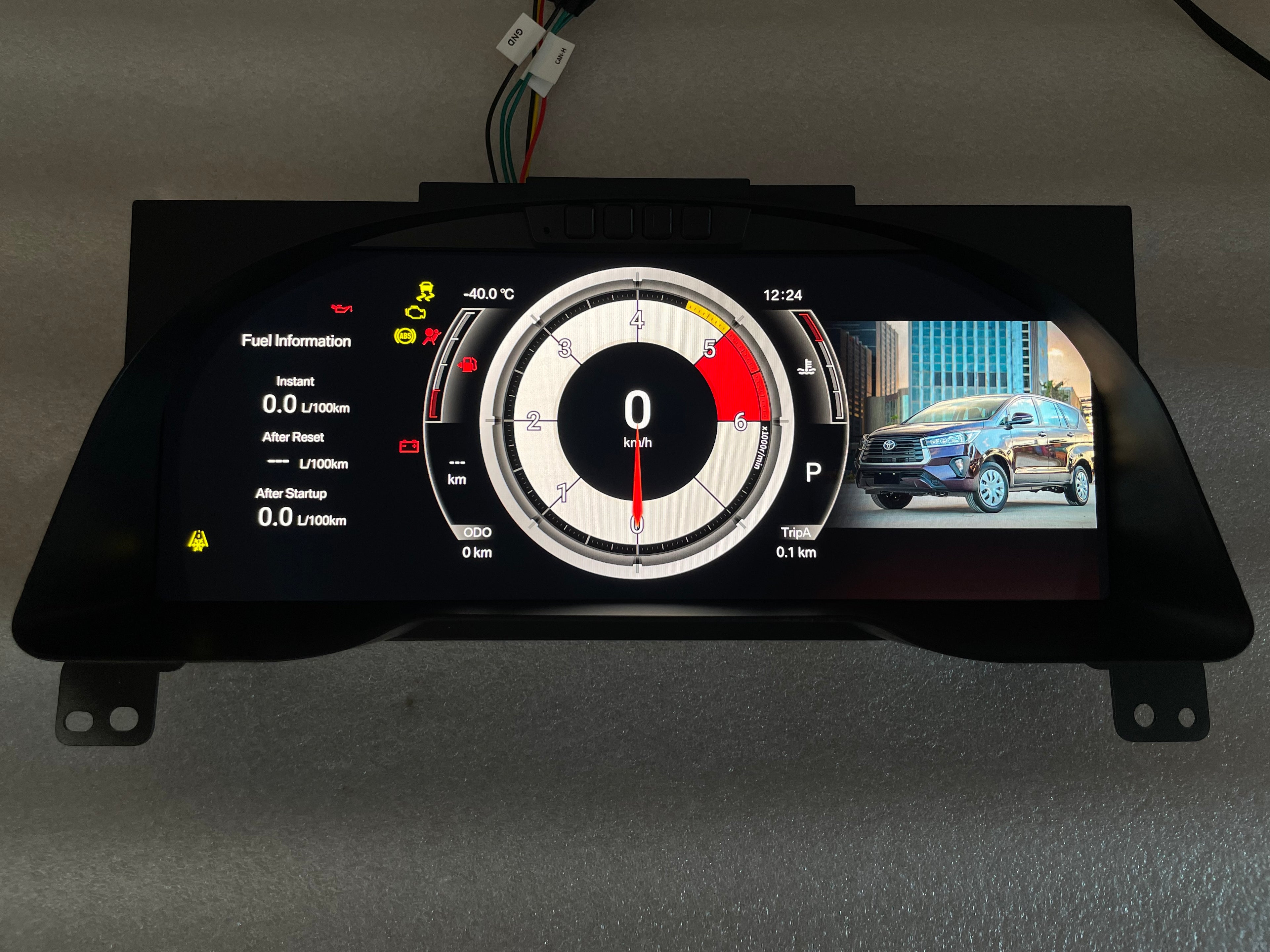 12.3 Inch LCD Cluster Linux For Toyota Innova 2016-2023 Speedometer Panel Digital Dashboard Instrument Cluster