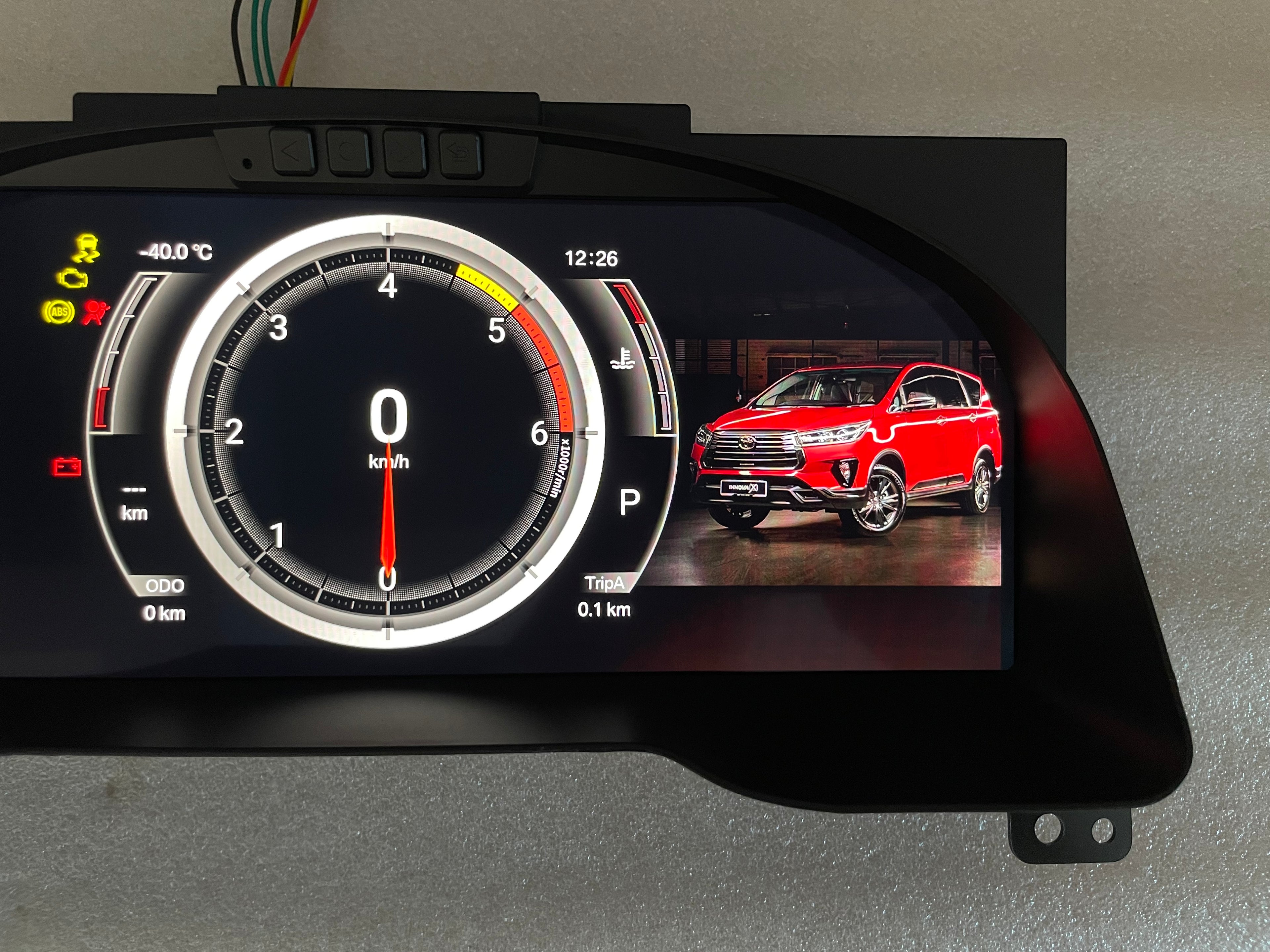 12.3 Inch LCD Cluster Linux For Toyota Innova 2016-2023 Speedometer Panel Digital Dashboard Instrument Cluster