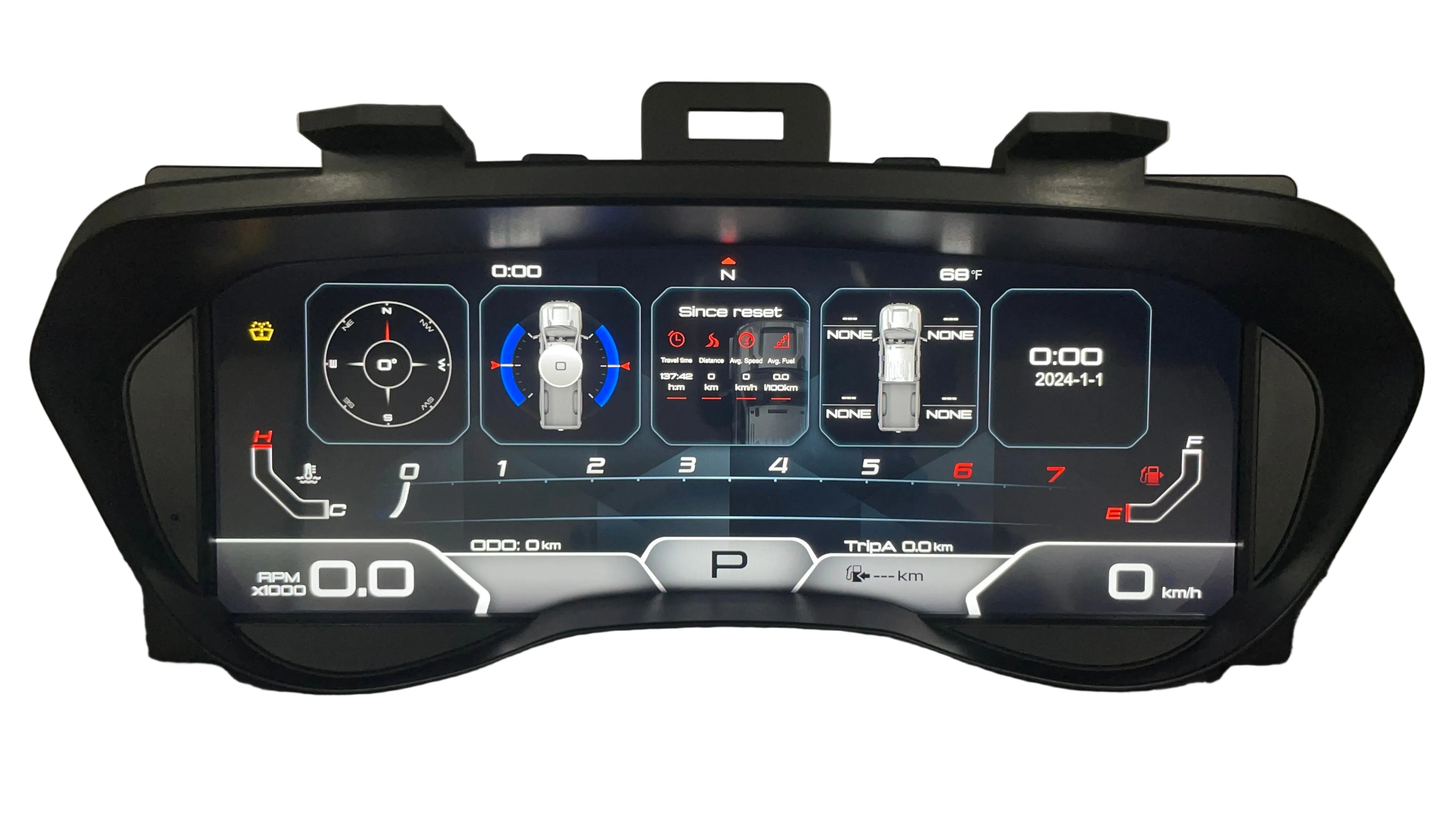 12.3 Inch Digital Cluster LCD Dashboard for Ford Mustang 2015-2021 LHD/RHD Odometer Speedometer Retrofit Accessories