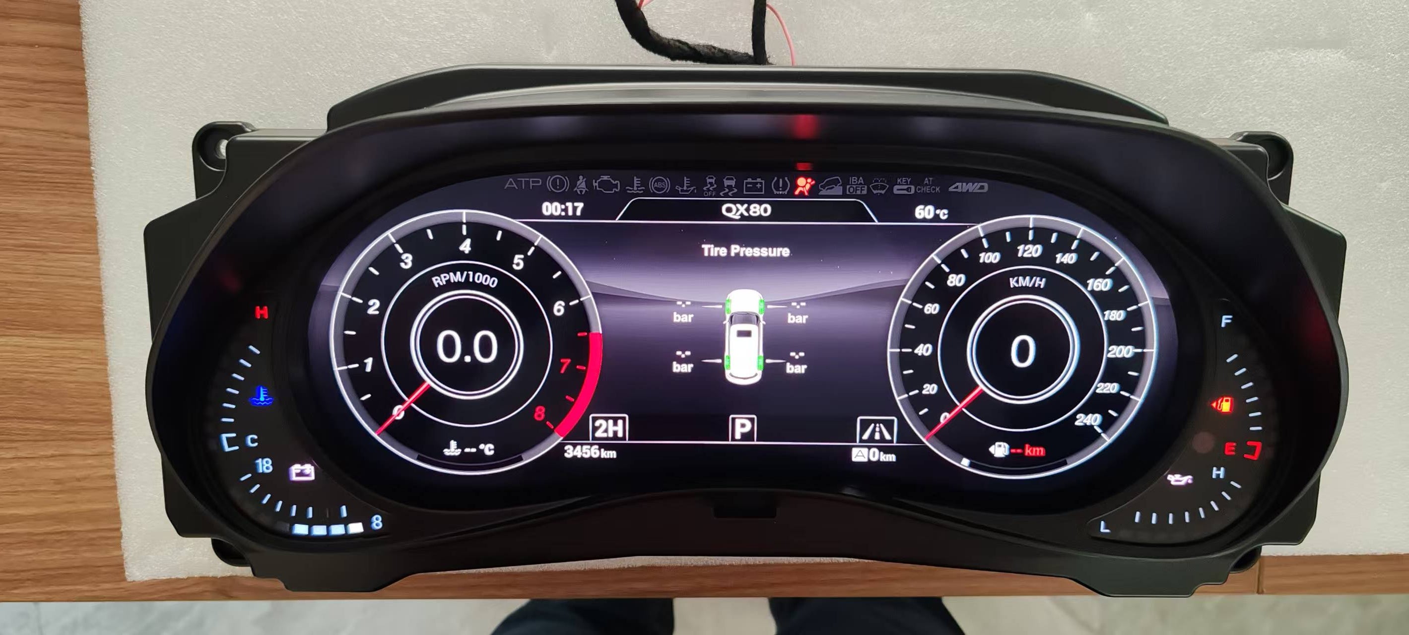 12.3" LCD Digital Cluster Dashboard for Nissan Patrol Y61 2008-2022 Linux System Automotive Headunit Display