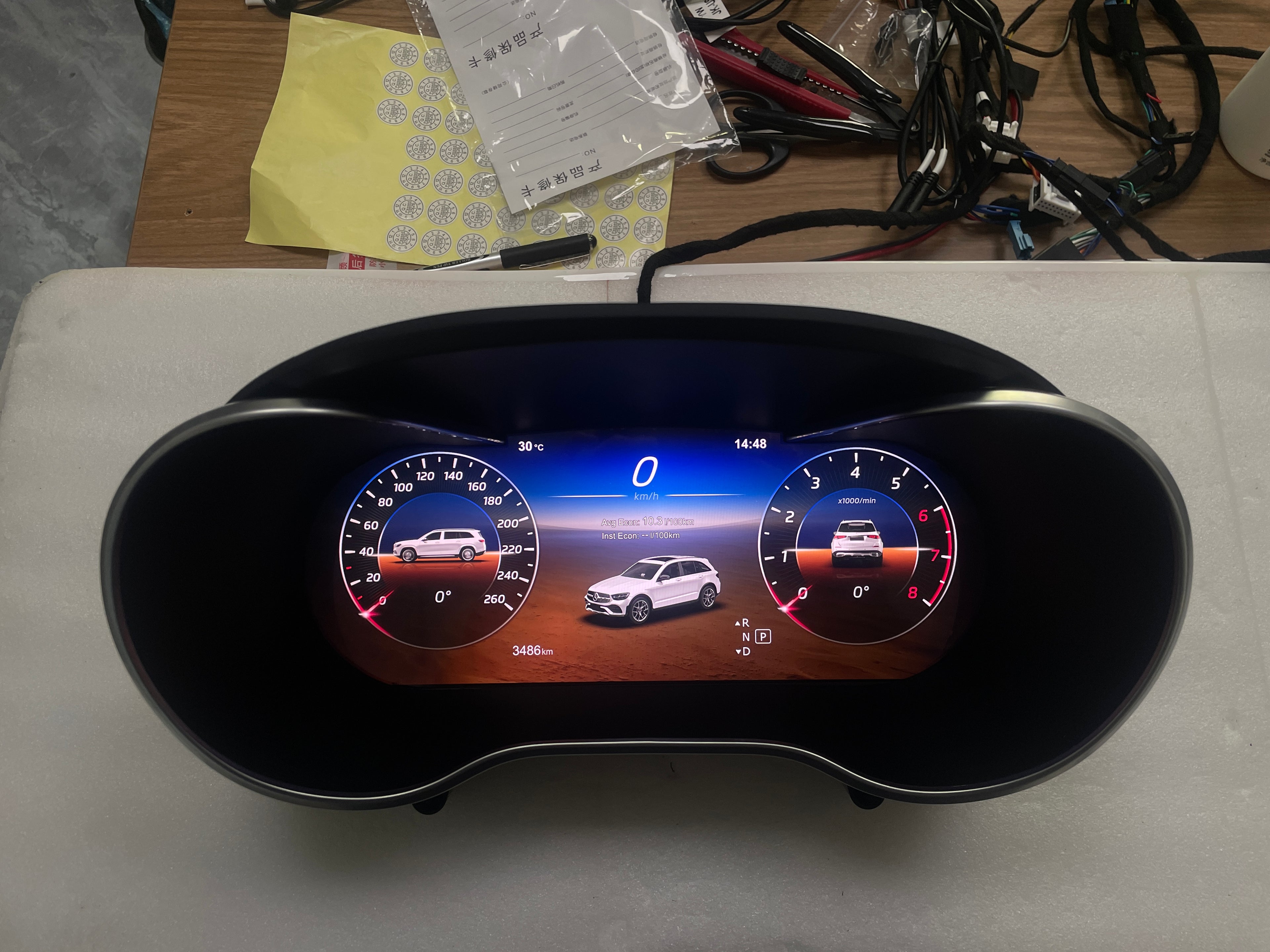 12.3" Linux System LCD Dashboard Speedometer Multifunction Digital Instrument Cluster for BENZ GLC/NTG 5.0 2016-2018