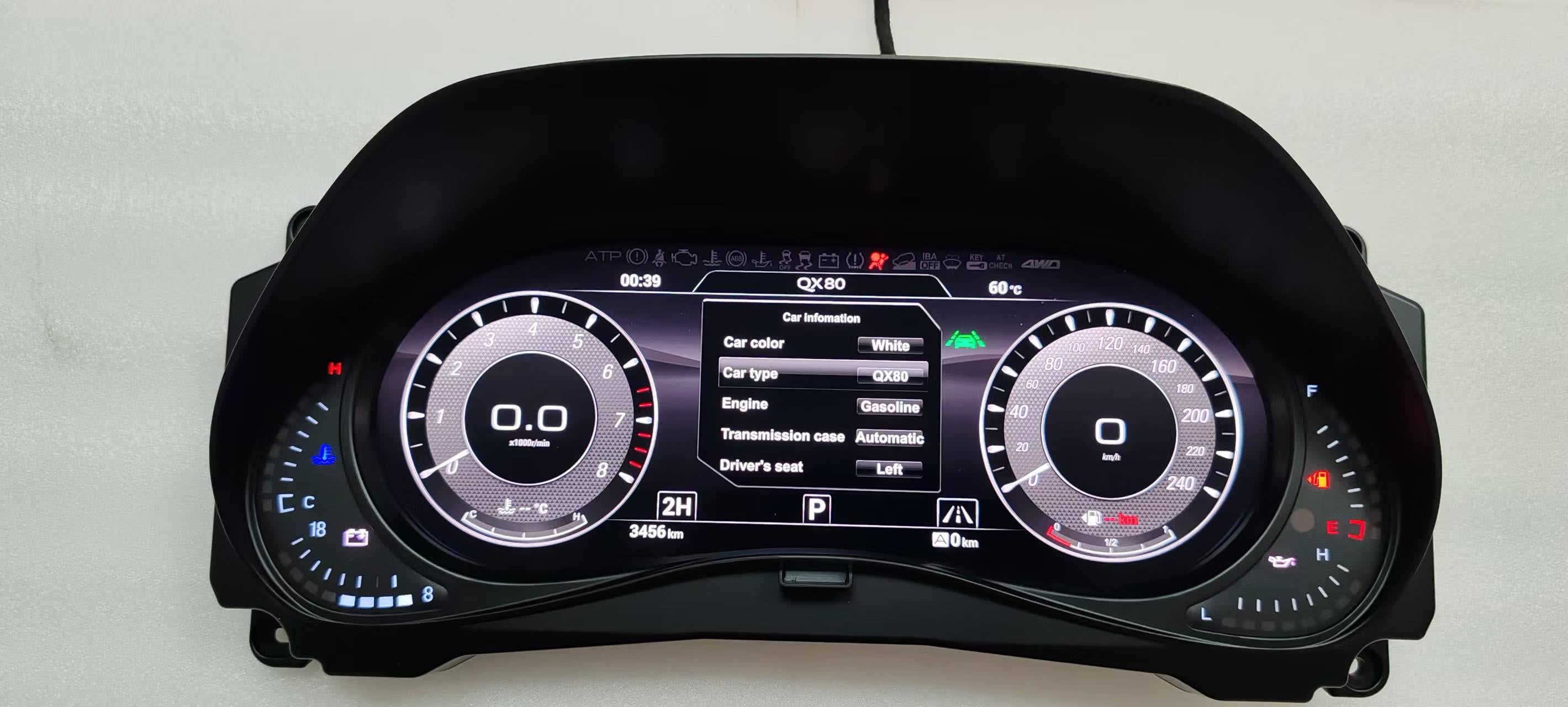 12.3" LCD Digital Cluster Dashboard for Nissan Patrol Y61 2008-2022 Linux System Automotive Headunit Display