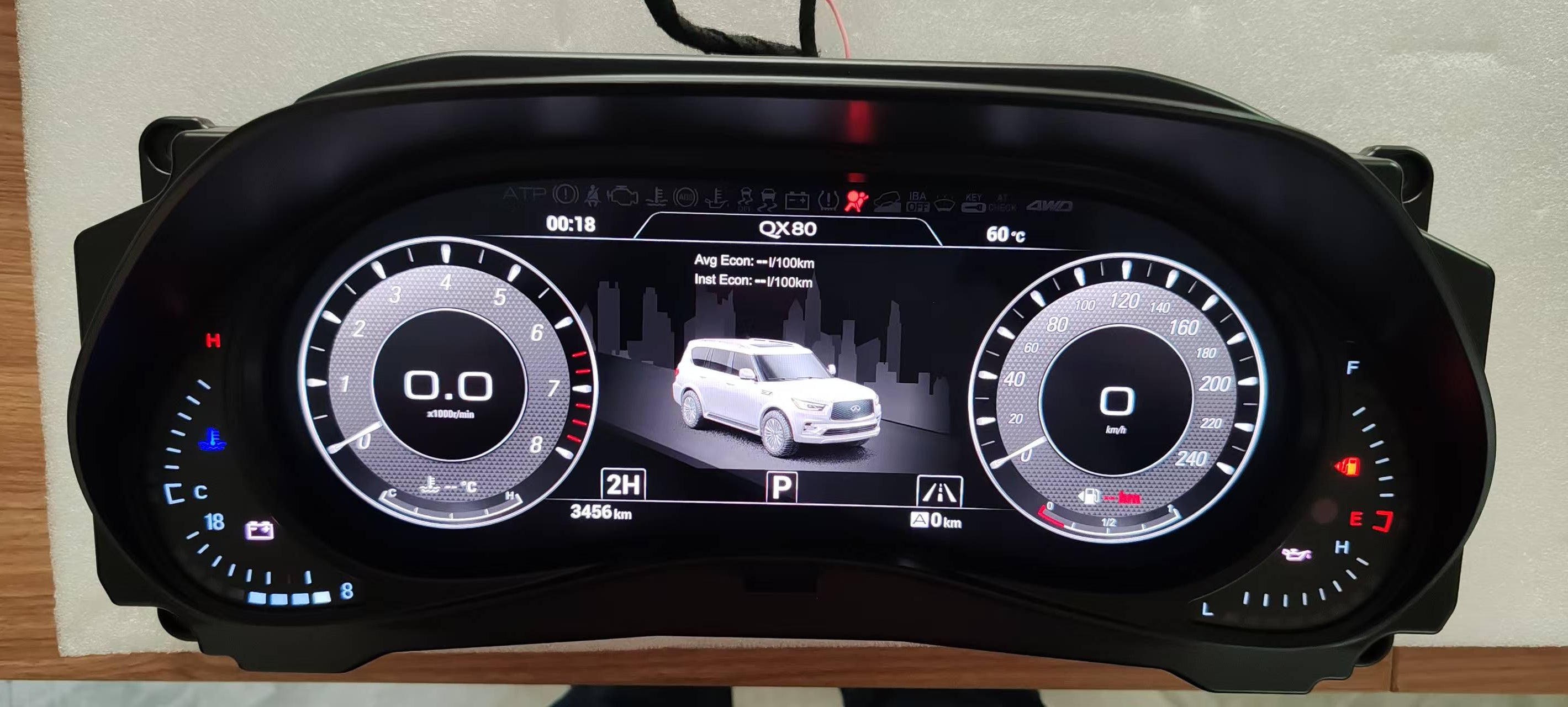 12.3" LCD Digital Cluster Dashboard for Nissan Patrol Y61 2008-2022 Linux System Automotive Headunit Display