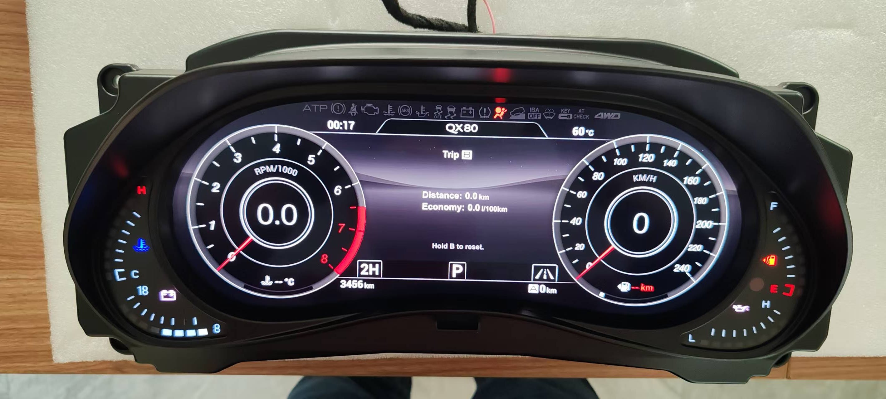 12.3" LCD Digital Cluster Dashboard for Nissan Patrol Y61 2008-2022 Linux System Automotive Headunit Display