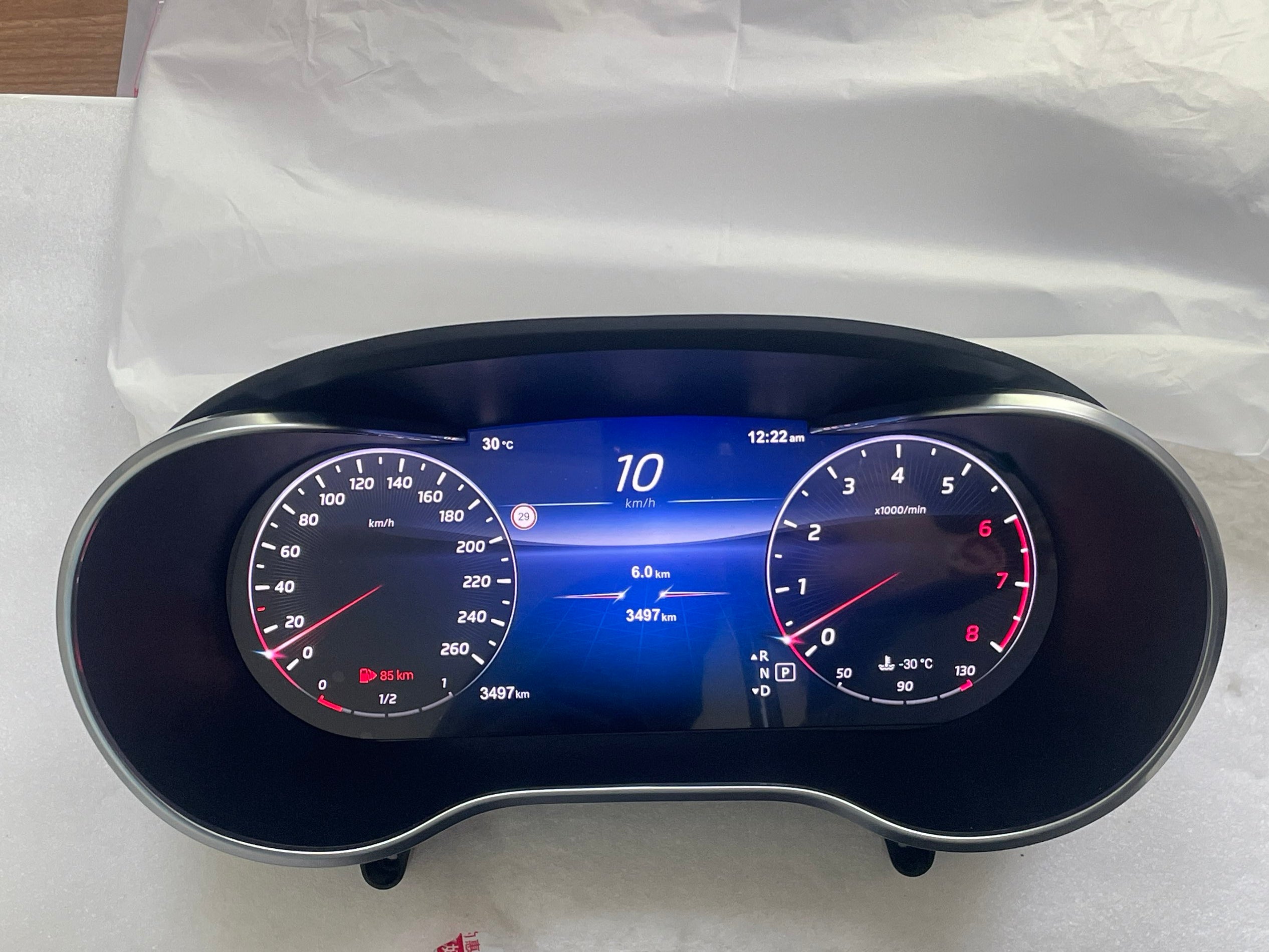 12.3" Linux System LCD Dashboard Speedometer Multifunction Digital Instrument Cluster for BENZ C Class/NTG 5.0 2015-2017