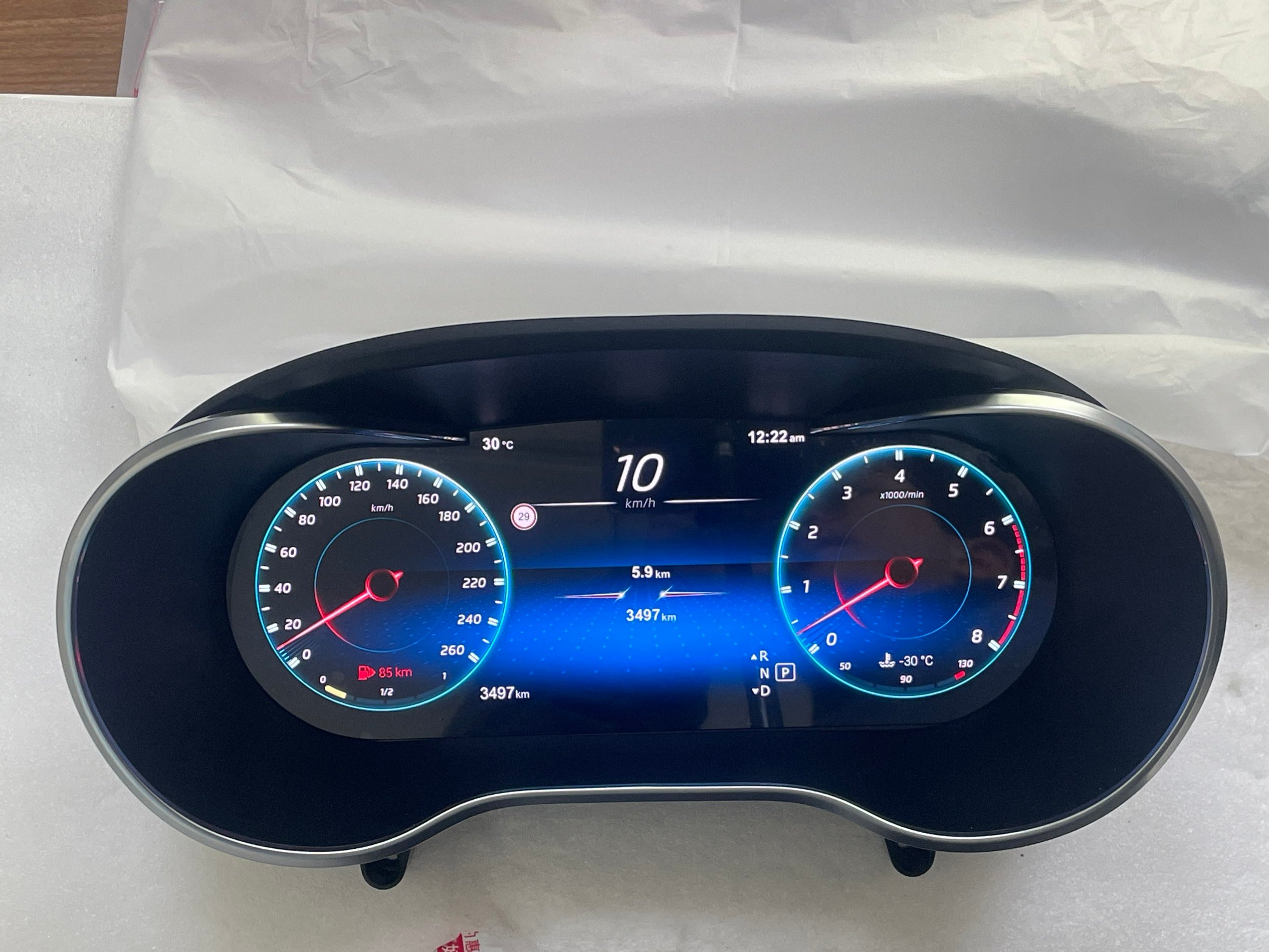 12.3" Linux System LCD Dashboard Speedometer Multifunction Digital Instrument Cluster for BENZ C Class/NTG 5.0 2015-2017